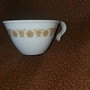 Corelle Butterfly Gold Open No Lid Hook Handle Sugar Bowl Vintage
